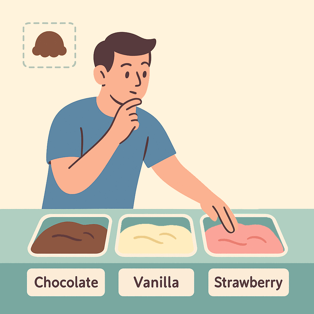 Ice cream shop on-policy example