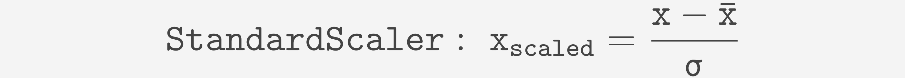 StandardScaler-formel